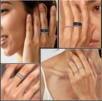 2-Pack 14K Gold Plated Stacking Rings for Oura Ring Gen 4/Gen 3, Cubic Zirconia Simulated oura ring stack Diamond Rings for Women - Image 5