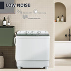 Elevon Portable Washing Machine Twin Tub 9.9 Lbs Capacity, (7.7 Lbs) and Spinner(2.2 Lbs) Combo Mini Compact Laundry Washer for Home, Apartment, Camping, RVs and Dorms, Black/White - Image 6