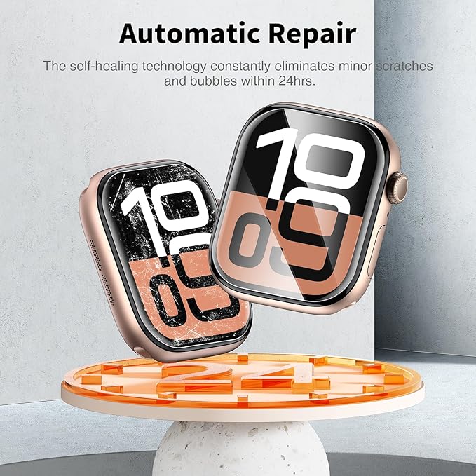 LK 6 Pack for Apple Watch Series 11/ Series 10 Screen Protector 42mm - Anti-Scratch, Self-Healing Soft TPU Screen Protector for Apple Watch 42mm, Bubble Free, HD Transparent, Touch Sensitive - Image 3