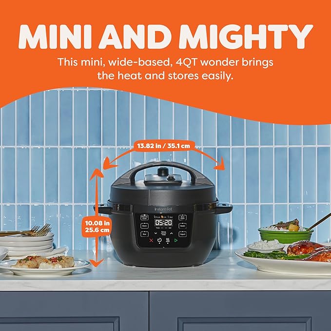 Instant Pot 4QT RIO Mini 7-in-1 Multi-Cooker, Pressure Cooker, Slow cook, Sauté, Steam, Rice Maker, Yogurt, & Warmer, Black, 4 Quarts - Image 3