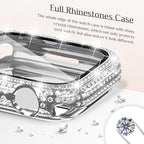 Goton 40mm Waterproof Bling Case for Apple Watch Screen Protector SE 3/2/1,Series 6/5/4 40 mm, Sparkling PC Front Bumper & Hollow Back for iWatch Cover, Splash-Resistant, Easy Install - Image 4