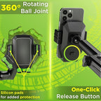 Cell Phone Mount for Truck Phone Holder for Truck Drivers - Heavy Duty Suction Cup, iPhone Holder for Dashboard Window 16.9 inch Long, for iPhone & Samsung, Semi Trucker, Green - Image 3