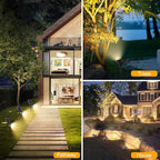 Solar Spotlight Outdoor Waterproof, 36 LED Outdoor Solar Lights with 2200mAh, 2-in-1 Wall or Ground Solar Flood Lights for Yard, Garden, Pathway, Auto On/Off Landscape Lighting- 4 Pack (Warm White) - Image 7