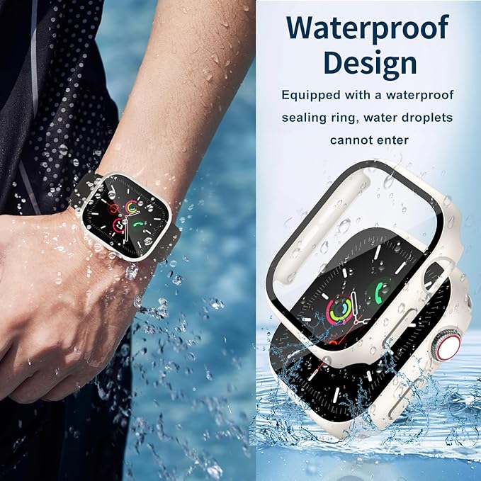 Waterproof Case for Apple Watch Series 10 Series 11 46mm Built-in Tempered Glass Screen Protector,[Slim Guard PC Bumper] [Touch Sensitive] Full Protective Face Cover Compatible iWatch Accessories - Image 4