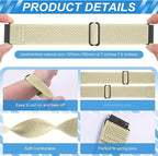 Compatible with 16mm 18mm 19mm 20mm 22mm 24mm Watch Bands Quick Release Replacement Wristband,Adjustable Stretchy Nylon Solo Loop Straps Fabric Braided Sport Elastic Bands for Men Women - Image 2