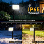 Solar Spot Lights Outdoor Waterproof IP65, [4 Pack/100 LED/4 Modes] 2-in-1 Solar Landscape Spotlights, Auto On/Off High Lumens Spot Lights for Outside Yard Garden Pathway(Cool White) - Image 4