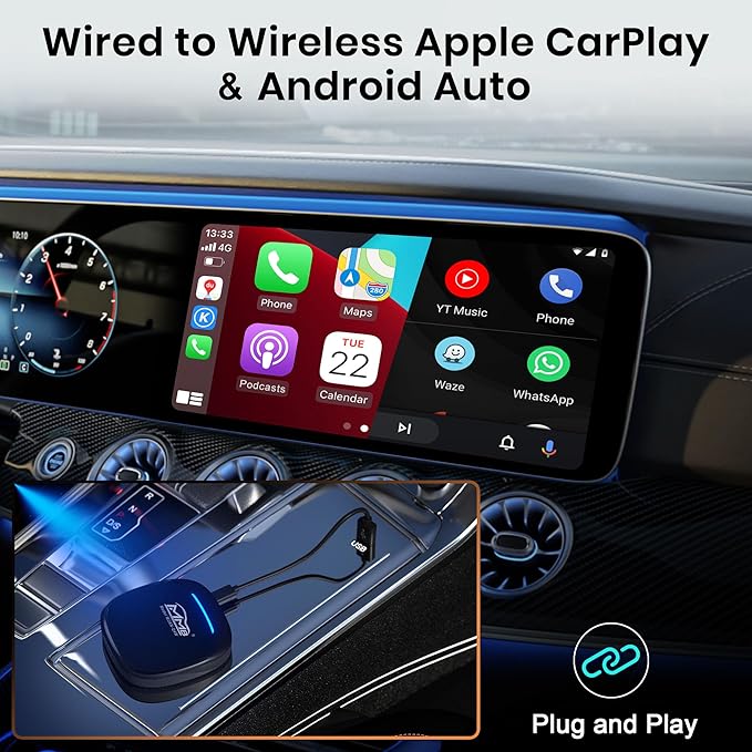MMB MAX 5.0 Magic Ai Box Wireless Carplay & Android Auto Adapter, Android 13, 8+128GB, 8Core, Multimedia Video Box Support Disney+, NetfIix,YouTube,Live Sports,Google Store,HDMI OTA and More - Image 6