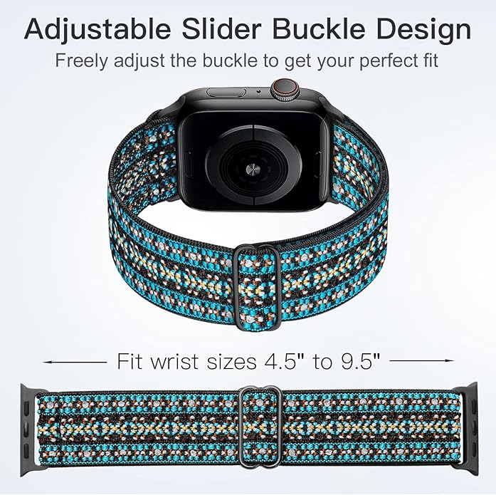 5 Pack Stretchy Nylon Band Compatible with Apple Watch Bands 40mm 41mm 42mm 44mm 45mm 46mm 49mm 38mm for Women Men, Braided Solo Loop Strap for iWatch SE3 2, Ultra3 2 1, Series 11 10 9 8 7 6 5 4 3 2 1 - Image 2