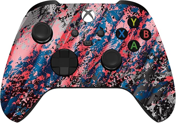 Custom Controllerzz Wireless Controller for Microsoft Xbox Series X/S & Xbox One - Custom Soft Touch Feel - Custom Series X/S Controller (X/S Glacier Burn) by CustomControllerzz