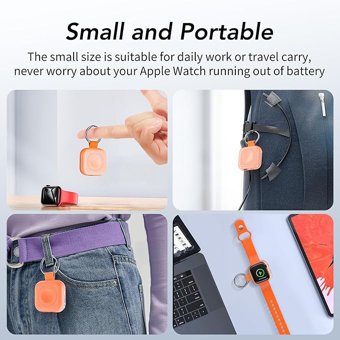 HUOTO Power Bank for Apple Watch 10,1200mAh Battery Pack Magnetic iWatch Charger Portable Travel Quick Wireless Charging with Built in Cable for Apple Watch 11/10/9/Ultra2/8/Ultra/7/6/Se/5/4/3/2/1 - Image 7