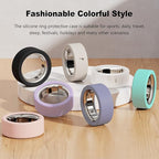 Protector Compatible for Oura Ring 4/Gen 4 Ceramic/Gen 3 Cover,Silicone Anti-Scratch Elastic Ring Finger Case Woking Out Gym for Women Men- Clear+Pink -M for 8/9/10/11 - Image 9