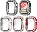 Goton 4-Pack Bling Case for Apple Watch Screen Protector 44mm Series 6/5/4, SE 3/2/1, Women Diamond Rhinestone Protector for iWatch Cover Accessories 44 mm by Goton