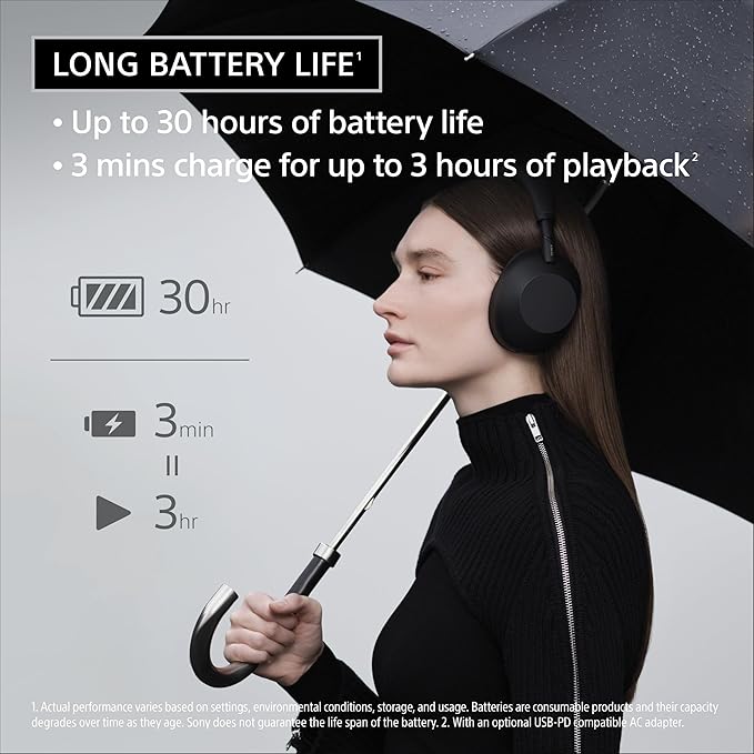 Sony WH-1000XM6 The Best Noise Canceling Wireless Headphones, HD NC Processor QN3, 12 Microphones, Adaptive NC Optimizer, Mastered by Engineers, Studio-Quality, 30-Hour Battery, Midnight Blue - Image 8
