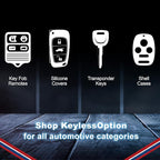 KeylessOption Key Fob Replacement for 1998 1999 2000 2001 2002 2003 2004 2005 2006 2007 2008 2009 2010 2011 2012 2013 2014 2015 2016 Ford Lincoln Mazda Mercury Remote, 3-Button Navy Blue - Image 8