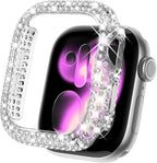 KADES Bling Case Compatible for Apple Watch Series 3/2/1 38mm, Sparkly Full Diamond Protective PC Bumper Cover, Rhinestone Frame for Women, 38mm-Clear by KADES