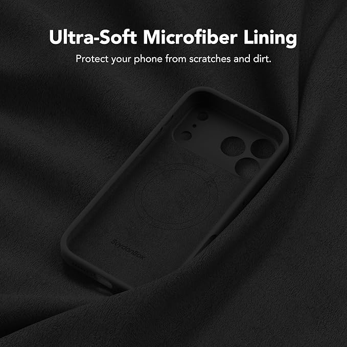 Magnetic for iPhone 17 Pro Case, Compatible with MagSafe, [Full Camera Protection][Screen Protector] Silicone Shockproof Protective Phone Case for iPhone 17 Pro 6.3", Black - Image 5