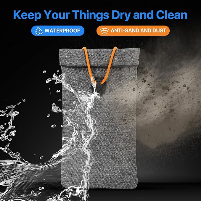 Faraday Bag, RFID Signal Blocking Bag, GPS Car Key Cell Phone Signal FOB Blocker Wallet Shielding Pouch Privacy Protective Case, Car Security Protection, Anti-Theft Pouch, Anti-Tracking Anti-Spying - Image 8