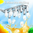 Antarctic Star Countertop Ice Maker，Portable Ice Makers with Self-Cleaning, Bullet Ice Machine, 26Lbs/24H, 9 Ice Cubes Ready in 6 Mins for Kitchen Bar Party RV, Grey - Image 5