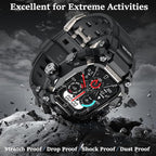 SUPLINK Rugged Case with Bands for 45mm Apple Watch Band Men, Compatible with Apple Watch Series 9/8/7 Bands, Protectiver Bumper Cover for iWatch Band Men (Titanium Color) - Image 5