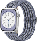 Braided Stretchy Band Compatible with Apple Watch Bands 38mm 40mm 41mm 42mm 44mm 45mm 46mm 49mm for Women Men, Adjustable Nylon Solo Loop Elastic Straps for iWatch Series 10 9 8 7 6 5 4 3 2 1 SE Ultra by Unknown