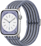 Braided Stretchy Band Compatible with Apple Watch Bands 38mm 40mm 41mm 42mm 44mm 45mm 46mm 49mm for Women Men, Adjustable Nylon Solo Loop Elastic Straps for iWatch Series 10 9 8 7 6 5 4 3 2 1 SE Ultra by Unknown
