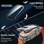 WSKEN for Apple Watch Ultra 3/Ultra 2/Ultra Screen Protector 49mm,9H Tempered Glass + Titanium Alloy Frame, [Keep Original] [Touch Sensitive] Lightweight Protective Glass Film for iwatch Ultra 3/2/1 - Image 5