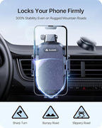 andobil Car Phone Holder Mount (Strong Suction&Bumpy Road Stable) Phone Holders for Your Car, Cell Phone Car Mount for Windshield Dash Vent Truck Cradle Stand for iPhone 17 16 15 14 Pro Max, Blue - Image 4