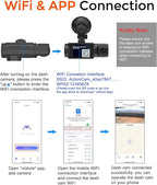 Dash Cam for Cars, 1080P Full HD Dual Dash Cam Front Inside, WiFi, 2" Screen, Night Vision, G-Sensor, Loop Recording, 170° Wide Angle, APP Control (Dual Dashcam) - Image 9
