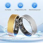 Smart Health Ring, Featuring Stress and Sleep Monitoring Functions, Compatible with iOS and Android,Waterproof Fitness Tracker for Women & Men, No Subscription Fee. (Black, 9) - Image 4