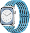 Braided Stretchy Band Compatible with Apple Watch Bands 38mm 40mm 41mm 42mm 44mm 45mm 46mm 49mm for Women Men, Adjustable Nylon Solo Loop Elastic Straps for iWatch Series 10 9 8 7 6 5 4 3 2 1 SE Ultra by Unknown
