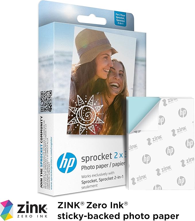 HP Sprocket Portable 2x3 Instant Color Photo Printer (Blush Pink) Starter Bundle - Image 3