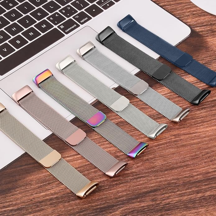 Vanjua for Fitbit Charge 6 Bands Women Men, Stainless Steel Metal Mesh Loop Adjustable Wristband Replacement Strap Compatible with Fitbit Charge 6 Fitness Tracker - Image 8