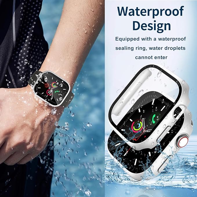 Waterproof Case for Apple Watch Series 10 Series 11 46mm Built-in Tempered Glass Screen Protector,[Slim Guard PC Bumper] [Touch Sensitive] Full Protective Face Cover Compatible iWatch Accessories - Image 4