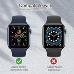 EDIMENS 2 Pack Hard PC Case Compatible with Apple Watch Series 6 / SE / 5/4 40mm Women Men, Overall PC Case Slim Tempered Glass Screen Protector Protective Cover for Apple iWatch 40mm SE Clear Rose - Image 2