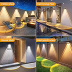 Solar Fence Lights Outdoor 8 Pack - 3 Modes (Warm/Neutral/Cool White), Fence Lights Solar Powered for Outside, IP65 Waterproof, Deck Lighting for Wall, Step, Patio, Pathway, Stairs - Image 2
