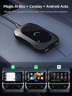 Magic AI Box, Wireless CarPlay/Android Auto Adapter, Car Video Box Supports for Netflix/YouTube/TikTok/TF Card, DriveChat AI Smart Box with GPS/Dual Bluetooth - Image 2