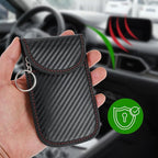 2 Pack Faraday Bags Key Fob Protector, 3.15'' X 5.0'' Faraday Cage Protector, Car RFID Signal Blocking Key Fob Protector, Carbon Fiber Security Anti-Theft Car Key Pouch, Anti-Hacking Case Blocker - Image 5