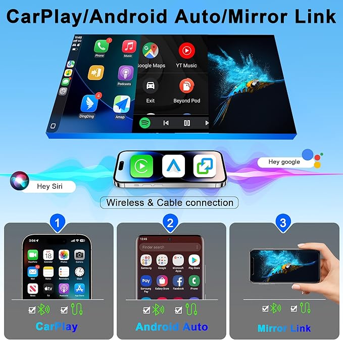 4G+64G Car Radio Stereo for Honda Odyssey 2005-2010: Upgrade Android 15 10.1“ 1280 * 720 Touchscreen Wireless CarPlay & Android Auto, Bluetooth 5.4, WiFi 6, GPS, FM, RDS, EQ, SWC, 1080P Backup Camera - Image 4
