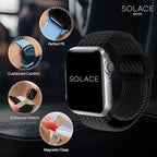 Solace Bands Imperium Adapt Wide Adjustable Nylon Braided Watch Band - Compatible with All Apple Watches - Solace Apple Watch Bands for Women & Men - Smart Watches Band Series 11-1, Ultra, SE - Image 5