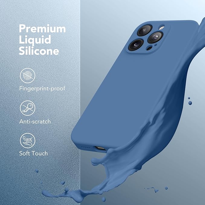 Magnetic for iPhone 13 Pro Max Case, Compatible with MagSafe, [Full Camera Protection][Screen Protector] Silicone Shockproof Protective Phone Case for iPhone 13 Pro Max 6.7", Lake Blue - Image 2