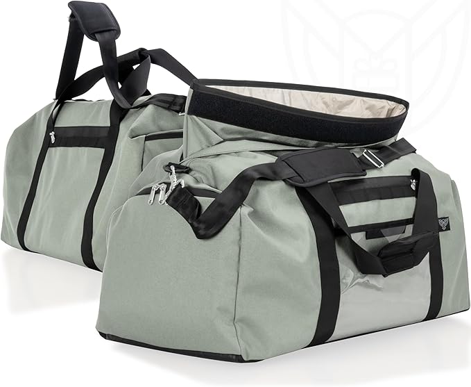 Xtreme Sight Line ~ AQUA Duffel Faraday Bag ~ Water-Proof Signal Blocking Duffel Bag for Large Electronics ~ Tracking/Hacking Defense ~ Data Security ~ 1000D Nylon ~ Silver by XtremeSightLine