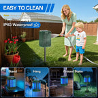 Solar Bug Zapper Outdoor, Waterproof Mosquito Zapper Type-C & Solar Powered, Auto On/Off, Cordless 4200V Electric Fly Zapper, 5000mAh Rechargeable Mosquito Trap Killer for Patio Backyard Camping - Image 7