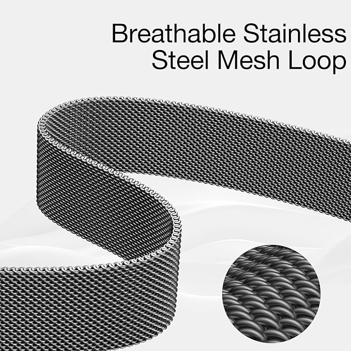 GEAK Metal Band Compatible with Apple Watch Bands for Women Men 40mm 42mm 41mm 38mm 44mm 45mm 46mm 49mm, Stainless Steel Milanese Magnetic Strap for iWatch Series 11 10 9 8 7 6 5 4 SE Ultra 3 2 1 - Image 4