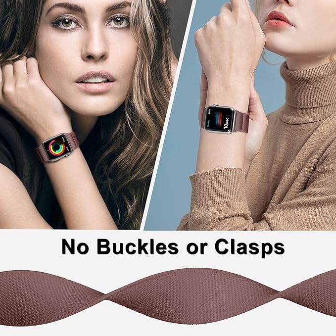 Stretchy Nylon Solo Loop Bands Compatible with Apple Watch 38mm 40mm 41mm 42mm 44mm 45mm 46mm 49mm Ultra 2 iWatch Series 11 10 9 8 7 SE 6 5 4 3 2 1 Strap,Sport Elastic Braided Women Men - Image 4