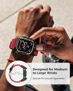 amBand Rugged Case with Band for Apple Watch 44mm, Compatible with iWatch Series SE 3/SE 2nd Generation/SE/6/5/4, Military Grade Shockproof Bumper Cover, Tactical Band for Men, Red - Image 7