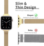 MARGE PLUS Slim Milanese Loop Compatible with Apple Watch Band for women 41mm 40mm 38mm 42mm 46mm 45mm 44mm, Stainless Steel Magnetic Mesh Strap work on iWatch Series 11 10 9 8 7 6 5 4 3 & SE 3 2 1 - Image 3