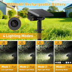 Solar Spot Lights Outdoor Waterproof IP65, [8 Pack/100 LED/4 Modes] 2-in-1 Solar Landscape Spotlights, Auto On/Off High Lumens Spot Lights for Yard Garden Pathway(Cool White) - Image 3