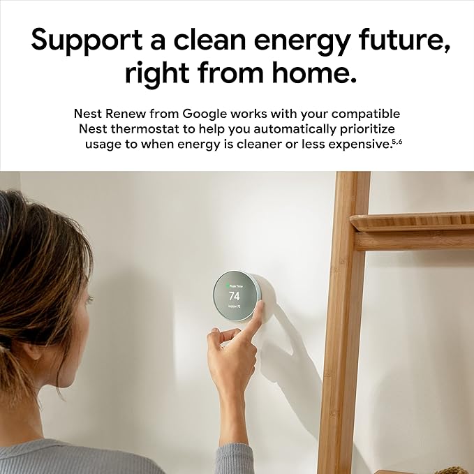 Google Nest Thermostat - Smart Thermostat for Home - Programmable Wifi Thermostat - Sand - Image 6