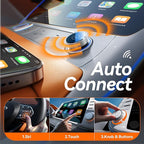 Wireless Carplay Adapter, 60% Smaller, 3X Auto-Connect, No Latency, Plug&Play, Bluetooth&WiFi, for Apple Carplay Wireless Adapter, Mini Dongle for iPhone 5~17 & 927+ Cars, USB A/C (Silver) - Image 3