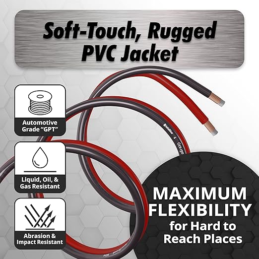 InstallGear 4 Gauge Wire - 50 feet 4 AWG Battery Cable - Copper Clad Aluminum (CCA) Wire for Car Audio, Amplifier Power, 4 Gauge Battery Cables, and Ground Applications - Image 5